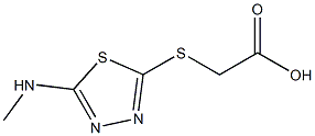 2-{[5-(methylamino)-1,3,4-thiadiazol-2-yl]sulfanyl}acetic acid Struktur