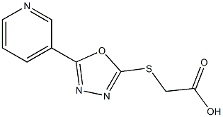 2-{[5-(pyridin-3-yl)-1,3,4-oxadiazol-2-yl]sulfanyl}acetic acid Struktur