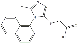 2-{[5-methyl-4-(naphthalen-1-yl)-4H-1,2,4-triazol-3-yl]sulfanyl}acetic acid Struktur