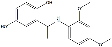 2-{1-[(2,4-dimethoxyphenyl)amino]ethyl}benzene-1,4-diol Struktur