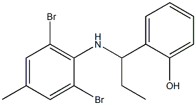 2-{1-[(2,6-dibromo-4-methylphenyl)amino]propyl}phenol Struktur