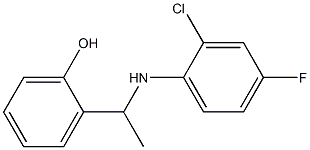 2-{1-[(2-chloro-4-fluorophenyl)amino]ethyl}phenol Struktur