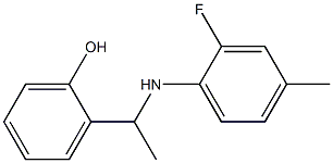 2-{1-[(2-fluoro-4-methylphenyl)amino]ethyl}phenol Struktur