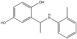 2-{1-[(2-methylphenyl)amino]ethyl}benzene-1,4-diol Struktur