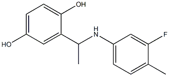 2-{1-[(3-fluoro-4-methylphenyl)amino]ethyl}benzene-1,4-diol Struktur