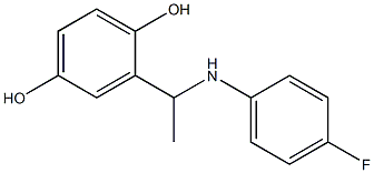 2-{1-[(4-fluorophenyl)amino]ethyl}benzene-1,4-diol Struktur