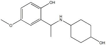 2-{1-[(4-hydroxycyclohexyl)amino]ethyl}-4-methoxyphenol Struktur