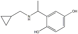 2-{1-[(cyclopropylmethyl)amino]ethyl}benzene-1,4-diol Struktur