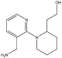 2-{1-[3-(aminomethyl)pyridin-2-yl]piperidin-2-yl}ethanol Struktur