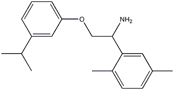 2-{1-amino-2-[3-(propan-2-yl)phenoxy]ethyl}-1,4-dimethylbenzene Struktur