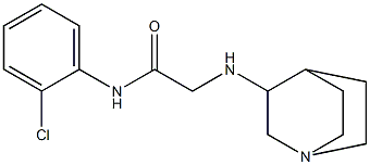 2-{1-azabicyclo[2.2.2]octan-3-ylamino}-N-(2-chlorophenyl)acetamide Struktur