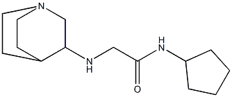 2-{1-azabicyclo[2.2.2]octan-3-ylamino}-N-cyclopentylacetamide Struktur