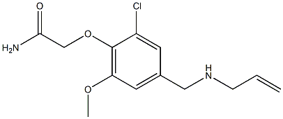 2-{2-chloro-6-methoxy-4-[(prop-2-en-1-ylamino)methyl]phenoxy}acetamide Struktur