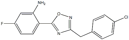 2-{3-[(4-chlorophenyl)methyl]-1,2,4-oxadiazol-5-yl}-5-fluoroaniline Struktur