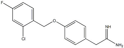 2-{4-[(2-chloro-4-fluorobenzyl)oxy]phenyl}ethanimidamide Struktur