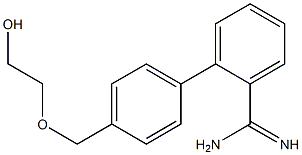 2-{4-[(2-hydroxyethoxy)methyl]phenyl}benzene-1-carboximidamide Struktur