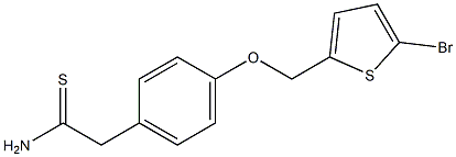 2-{4-[(5-bromothien-2-yl)methoxy]phenyl}ethanethioamide Struktur