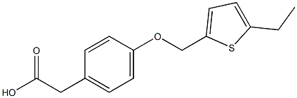 2-{4-[(5-ethylthiophen-2-yl)methoxy]phenyl}acetic acid Struktur