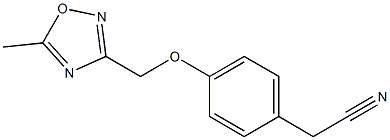 2-{4-[(5-methyl-1,2,4-oxadiazol-3-yl)methoxy]phenyl}acetonitrile Struktur