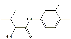 2-amino-N-(3-fluoro-4-methylphenyl)-3-methylbutanamide Struktur