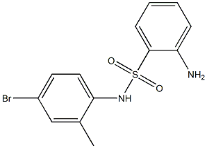 2-amino-N-(4-bromo-2-methylphenyl)benzene-1-sulfonamide Struktur