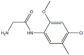 2-amino-N-(4-chloro-2-methoxy-5-methylphenyl)acetamide Struktur