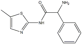 2-amino-N-(5-methyl-1,3-thiazol-2-yl)-2-phenylacetamide Struktur