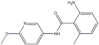 2-amino-N-(6-methoxypyridin-3-yl)-6-methylbenzamide Struktur