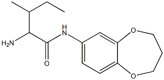 2-amino-N-3,4-dihydro-2H-1,5-benzodioxepin-7-yl-3-methylpentanamide Struktur