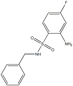 2-amino-N-benzyl-4-fluorobenzene-1-sulfonamide Struktur