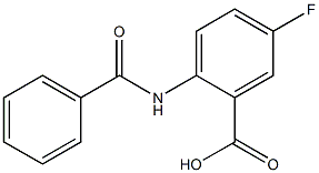 2-benzamido-5-fluorobenzoic acid Struktur