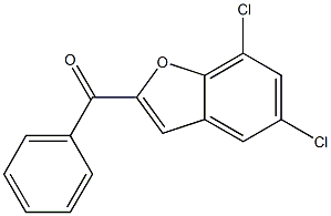 2-benzoyl-5,7-dichloro-1-benzofuran Struktur