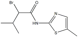 2-bromo-3-methyl-N-(5-methyl-1,3-thiazol-2-yl)butanamide Struktur