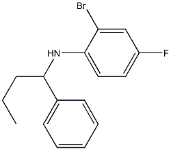 2-bromo-4-fluoro-N-(1-phenylbutyl)aniline Struktur