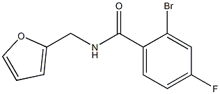 2-bromo-4-fluoro-N-(2-furylmethyl)benzamide Struktur