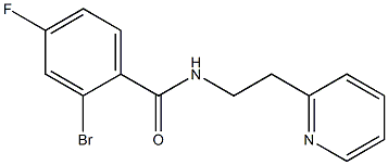 2-bromo-4-fluoro-N-(2-pyridin-2-ylethyl)benzamide Struktur