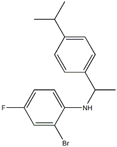 2-bromo-4-fluoro-N-{1-[4-(propan-2-yl)phenyl]ethyl}aniline Struktur