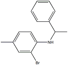 2-bromo-4-methyl-N-(1-phenylethyl)aniline Struktur