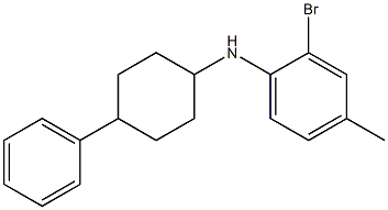 2-bromo-4-methyl-N-(4-phenylcyclohexyl)aniline Struktur