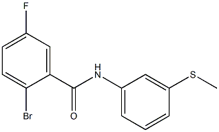 2-bromo-5-fluoro-N-[3-(methylthio)phenyl]benzamide Struktur