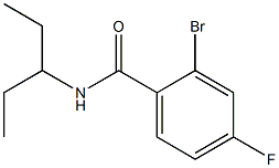 2-bromo-N-(1-ethylpropyl)-4-fluorobenzamide Struktur