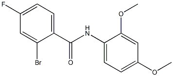 2-bromo-N-(2,4-dimethoxyphenyl)-4-fluorobenzamide Struktur