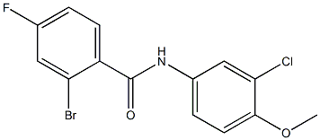 2-bromo-N-(3-chloro-4-methoxyphenyl)-4-fluorobenzamide Struktur