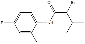 2-bromo-N-(4-fluoro-2-methylphenyl)-3-methylbutanamide Struktur