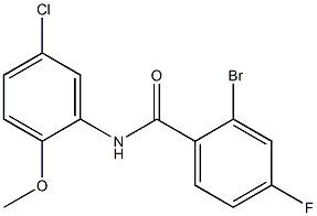 2-bromo-N-(5-chloro-2-methoxyphenyl)-4-fluorobenzamide Struktur