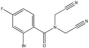 2-bromo-N,N-bis(cyanomethyl)-4-fluorobenzamide Struktur