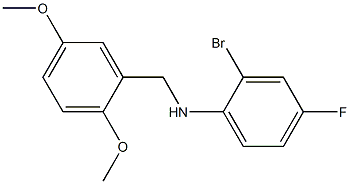 2-bromo-N-[(2,5-dimethoxyphenyl)methyl]-4-fluoroaniline Struktur