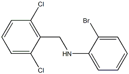 2-bromo-N-[(2,6-dichlorophenyl)methyl]aniline Struktur