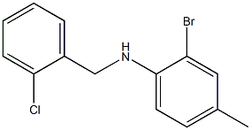 2-bromo-N-[(2-chlorophenyl)methyl]-4-methylaniline Struktur