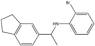 2-bromo-N-[1-(2,3-dihydro-1H-inden-5-yl)ethyl]aniline Struktur